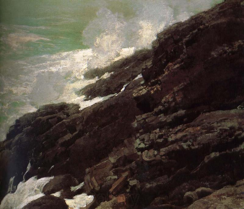 Winslow Homer Coastal cliffs Germany oil painting art